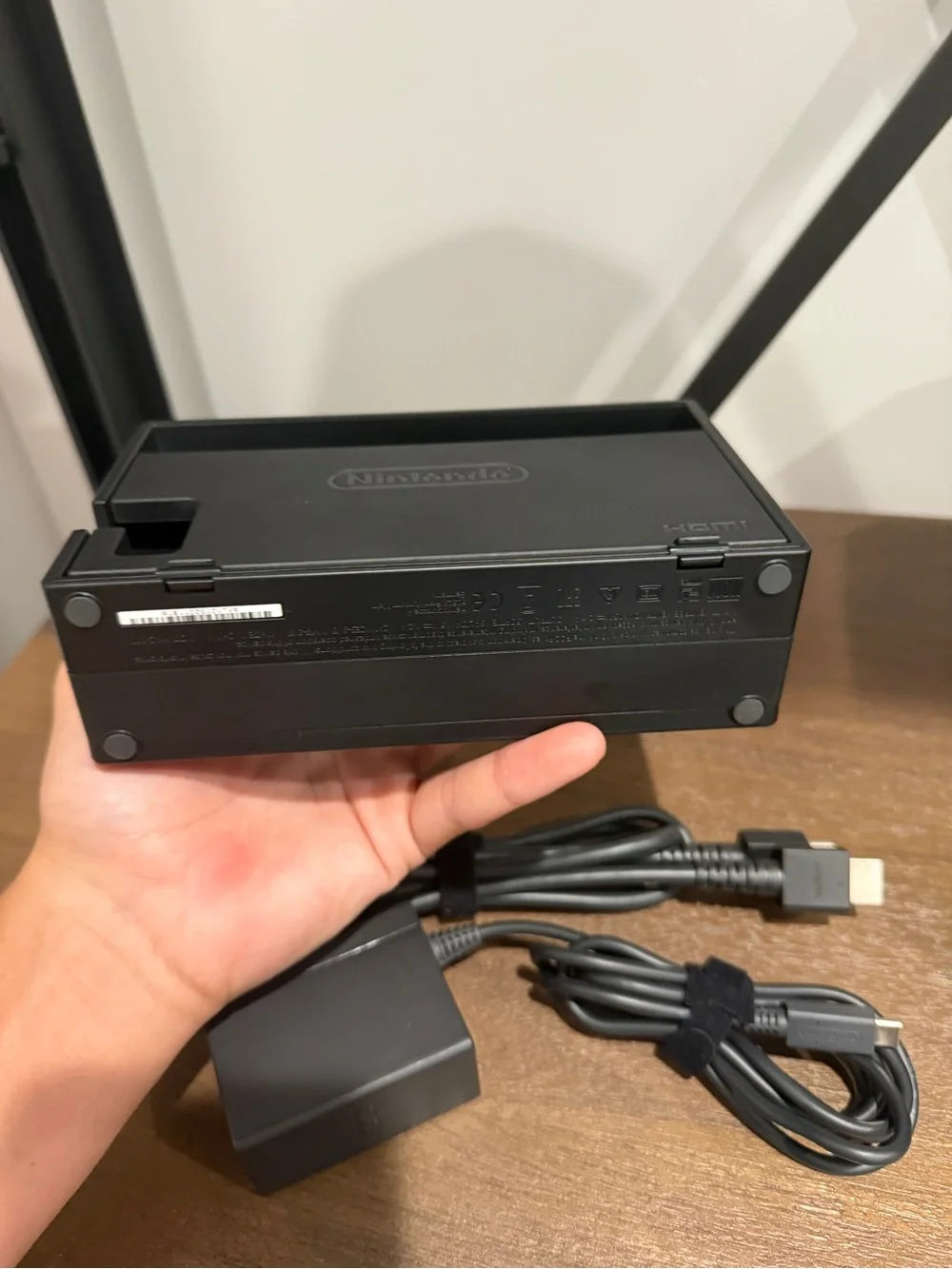 Nintendo Switch Console with Black Dock and Black Case Trimmed in Red
